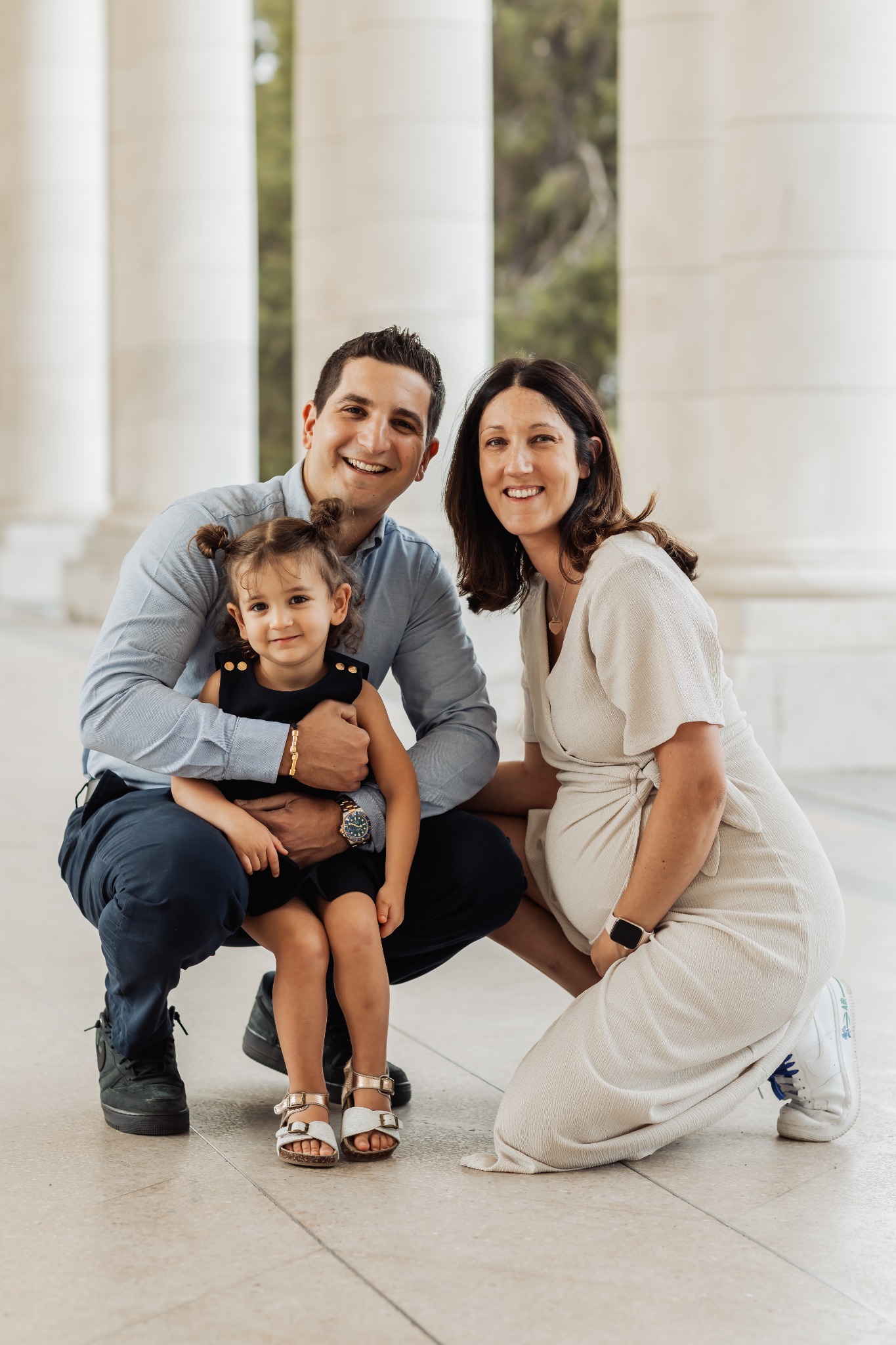 Emily, Steven, and Sarah seated together